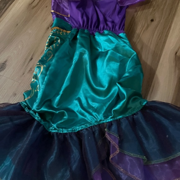 Disney Ariel Mermaid Costume Girls 4 6X Purple Green Fantasy Play Dress - Picture 3 of 3